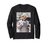 David Suchet Poirot Attore Agatha Christie 1993 Maglia a Manica