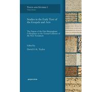 David Taylor Studies in the Early Text of the Gospels and Act (Copertina rigida)