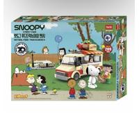 David Toy Snoopy Block Hot Dog Food Truck Panca da esterno 289 pezzi arachidi