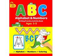David Turner ABC Alphabet & Numbers Writing Practice Book (Tascabile)
