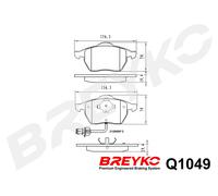 DAVID VASCO Q1049 Kit pastiglie freno, Freno a disco per AUDI,VW