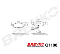 DAVID VASCO Q1108 Kit pastiglie freno, Freno a disco per FORD,FORD USA