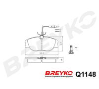 DAVID VASCO Q1148 Kit pastiglie freno, Freno a disco per CITROËN,FIAT,LANCIA,PEU