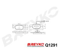 DAVID VASCO Q1291 Kit pastiglie freno, Freno a disco per FIAT,LANCIA