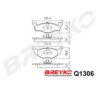 DAVID VASCO Q1306 Kit pastiglie freno, Freno a disco per SEAT,VW
