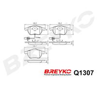 DAVID VASCO Q1307 Kit pastiglie freno, Freno a disco per AUDI,SEAT,SKODA,VW
