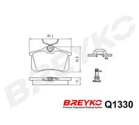 DAVID VASCO Q1330 Kit pastiglie freno, Freno a disco per AUDI,CITROËN,FIAT,FORD,