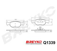 DAVID VASCO Q1339 Kit pastiglie freno, Freno a disco per FIAT,LANCIA