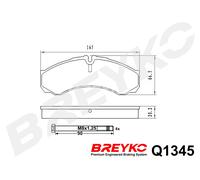 DAVID VASCO Q1345 Kit pastiglie freno, Freno a disco per IVECO