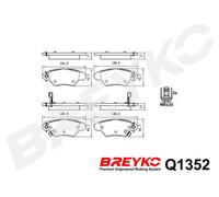 DAVID VASCO Q1352 Kit pastiglie freno, Freno a disco per CHEVROLET,OPEL