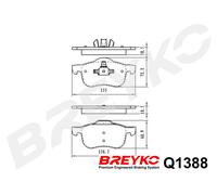 DAVID VASCO Q1388 Kit pastiglie freno, Freno a disco per VOLVO