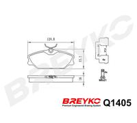 DAVID VASCO Q1405 Kit pastiglie freno, Freno a disco per RENAULT
