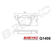 DAVID VASCO Q1408 Kit pastiglie freno, Freno a disco per MERCEDES-BENZ