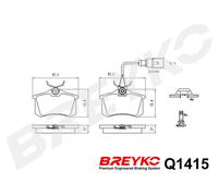DAVID VASCO Q1415 Kit pastiglie freno, Freno a disco per FORD,SEAT,VW