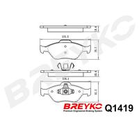 DAVID VASCO Q1419 Kit pastiglie freno, Freno a disco per FORD,MAZDA