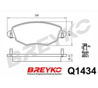 DAVID VASCO Q1434 Kit pastiglie freno, Freno a disco per FORD,JAGUAR
