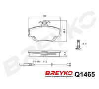 DAVID VASCO Q1465 Kit pastiglie freno, Freno a disco per DACIA,RENAULT