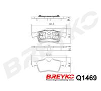 DAVID VASCO Q1469 Kit pastiglie freno, Freno a disco per FORD,NISSAN,OPEL,RENAUL