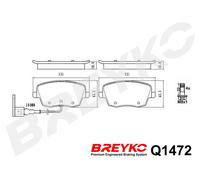 DAVID VASCO Q1472 Kit pastiglie freno, Freno a disco per SEAT,SKODA,VW