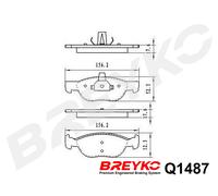 DAVID VASCO Q1487 Kit pastiglie freno, Freno a disco per FIAT