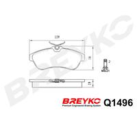 DAVID VASCO Q1496 Kit pastiglie freno, Freno a disco per CITROËN