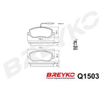 DAVID VASCO Q1503 Kit pastiglie freno, Freno a disco per CITROËN,FIAT,LANCIA,PEU