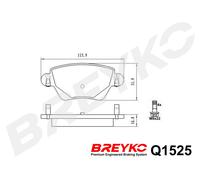 DAVID VASCO Q1525 Kit pastiglie freno, Freno a disco per FORD,JAGUAR,RENAULT