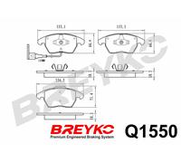 DAVID VASCO Q1550 Kit pastiglie freno, Freno a disco per AUDI,SEAT,SKODA,VW