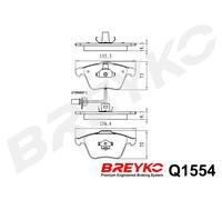 DAVID VASCO Q1554 Kit pastiglie freno, Freno a disco per AUDI,SEAT