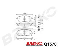 DAVID VASCO Q1570 Kit pastiglie freno, Freno a disco per OPEL