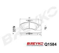 DAVID VASCO Q1584 Kit pastiglie freno, Freno a disco per MITSUBISHI,SMART