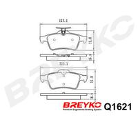 DAVID VASCO Q1621 Kit pastiglie freno, Freno a disco per CADILLAC,CITROËN,FORD,J