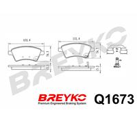 DAVID VASCO Q1673 Kit pastiglie freno, Freno a disco per FIAT,SUZUKI