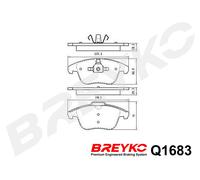 DAVID VASCO Q1683 Kit pastiglie freno, Freno a disco per FORD,LAND ROVER,MERCEDE