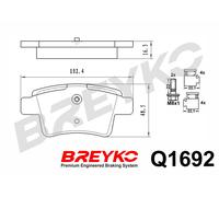 DAVID VASCO Q1692 Kit pastiglie freno, Freno a disco per CITROËN