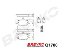 DAVID VASCO Q1700 Kit pastiglie freno, Freno a disco per FIAT,OPEL
