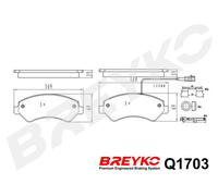 DAVID VASCO Q1703 Kit pastiglie freno, Freno a disco per CITROËN,FIAT,PEUGEOT