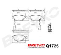 DAVID VASCO Q1725 Kit pastiglie freno, Freno a disco per FORD
