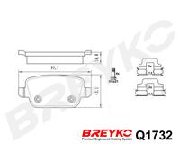 DAVID VASCO Q1732 Kit pastiglie freno, Freno a disco per FORD,VOLVO