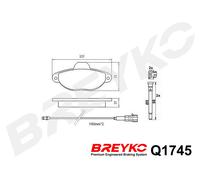 DAVID VASCO Q1745 Kit pastiglie freno, Freno a disco per FIAT,FORD