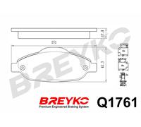 DAVID VASCO Q1761 Kit pastiglie freno, Freno a disco per PEUGEOT