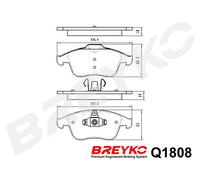 DAVID VASCO Q1808 Kit pastiglie freno, Freno a disco per RENAULT