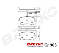 DAVID VASCO Q1903 Kit pastiglie freno, Freno a disco per NISSAN,OPEL,RENAULT