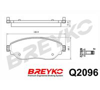 DAVID VASCO Q2096 Kit pastiglie freno, Freno a disco per FIAT,NISSAN,OPEL,RENAUL