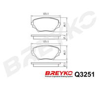 DAVID VASCO Q3251 Kit pastiglie freno, Freno a disco per TOYOTA