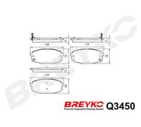 DAVID VASCO Q3450 Kit pastiglie freno, Freno a disco per HYUNDAI,KIA,RENAULT