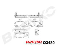 DAVID VASCO Q3480 Kit pastiglie freno, Freno a disco per TOYOTA