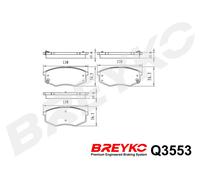 DAVID VASCO Q3553 Kit pastiglie freno, Freno a disco per HYUNDAI