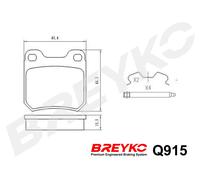 DAVID VASCO Q915 Kit pastiglie freno, Freno a disco per OPEL,SAAB