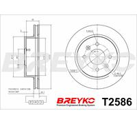 DAVID VASCO T2586 Disco freno per DACIA,NISSAN,RENAULT
